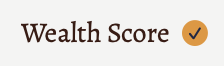 The Wealth Score check box on the character sheet.