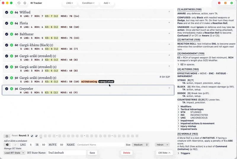 Resetting the tracker.