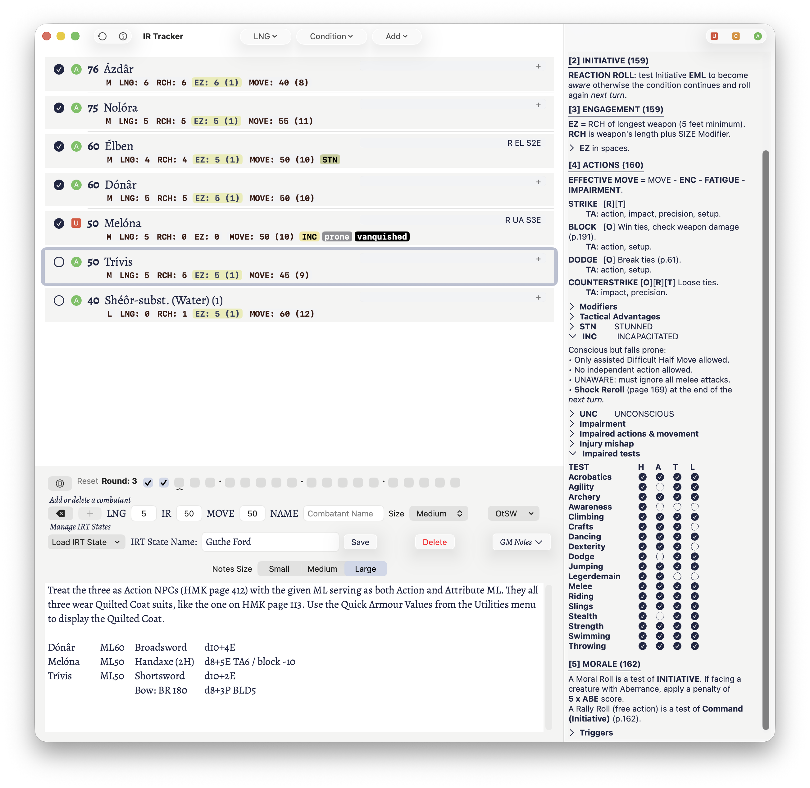 the Initiative Rating Tracker.