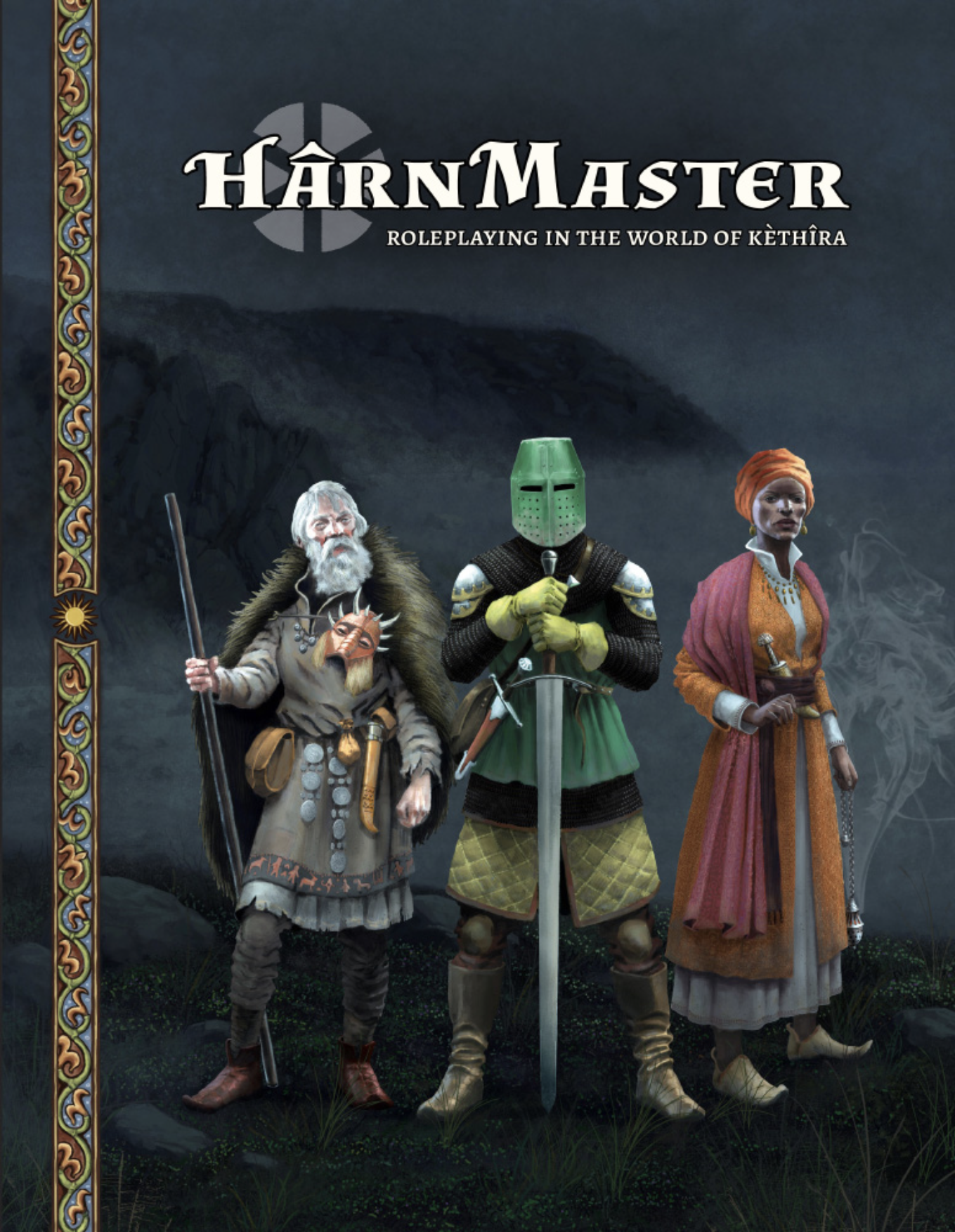 The cover of the standard edition of the new HarnMaster Kethira RPG book.